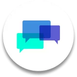 Three square dialogue bubbles icon